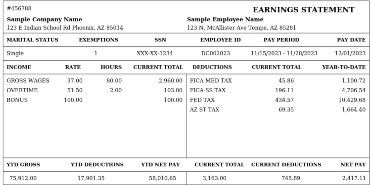Paystub Generator