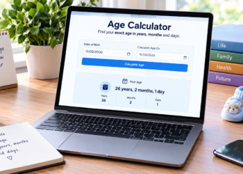 Age calculator showing chronological age in years, months and days