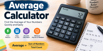 Average Calculator for calculating the average of numbers using sum divided by total count
